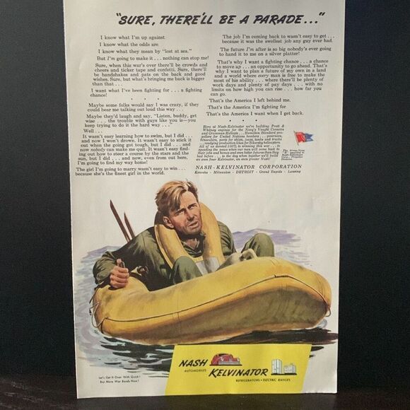 Vintage 1944 Nash Kelvinator There’ll be A Parade Ad Advertisement - Picture 4 of 4